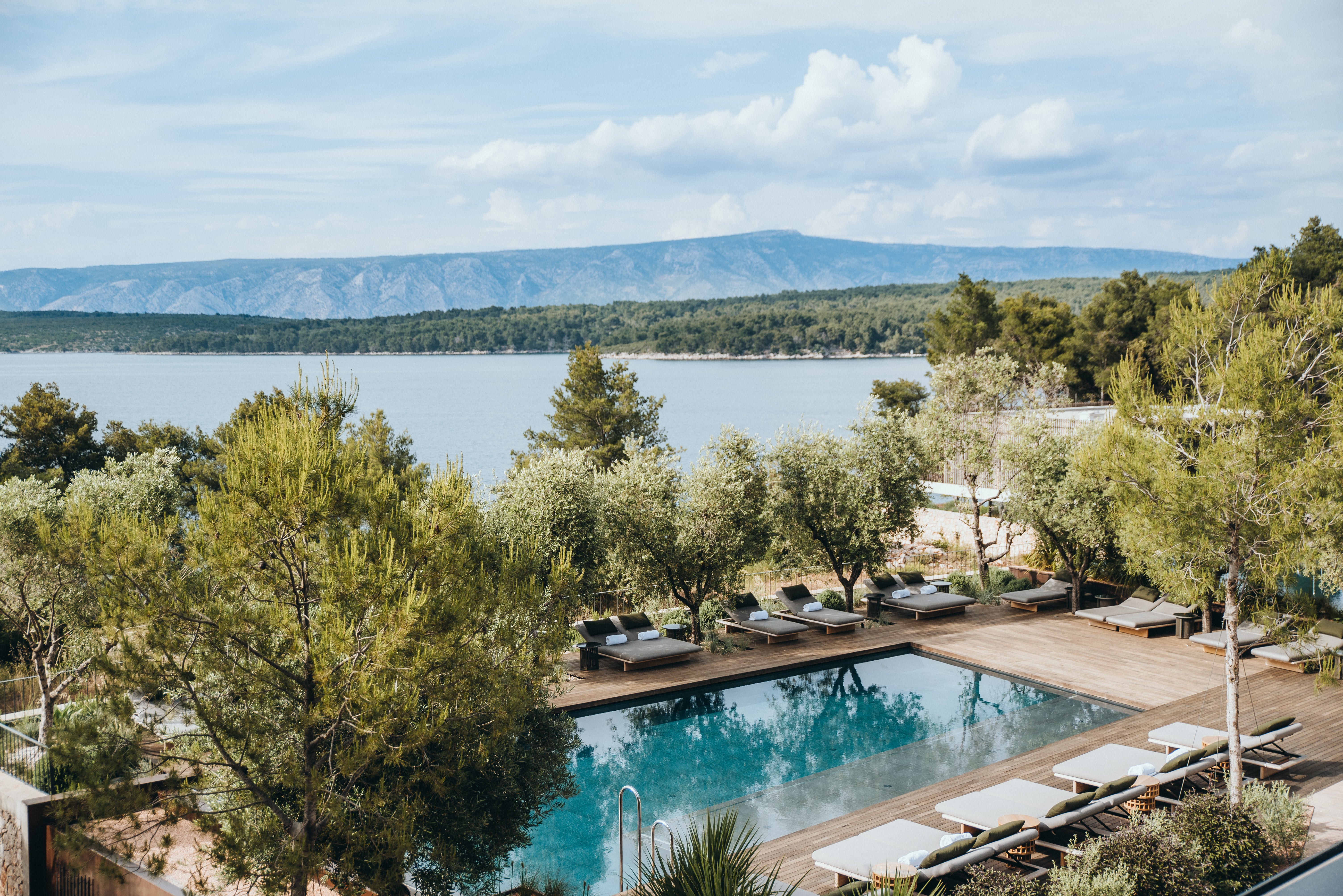 The pool at Maslina Resort, Croatia