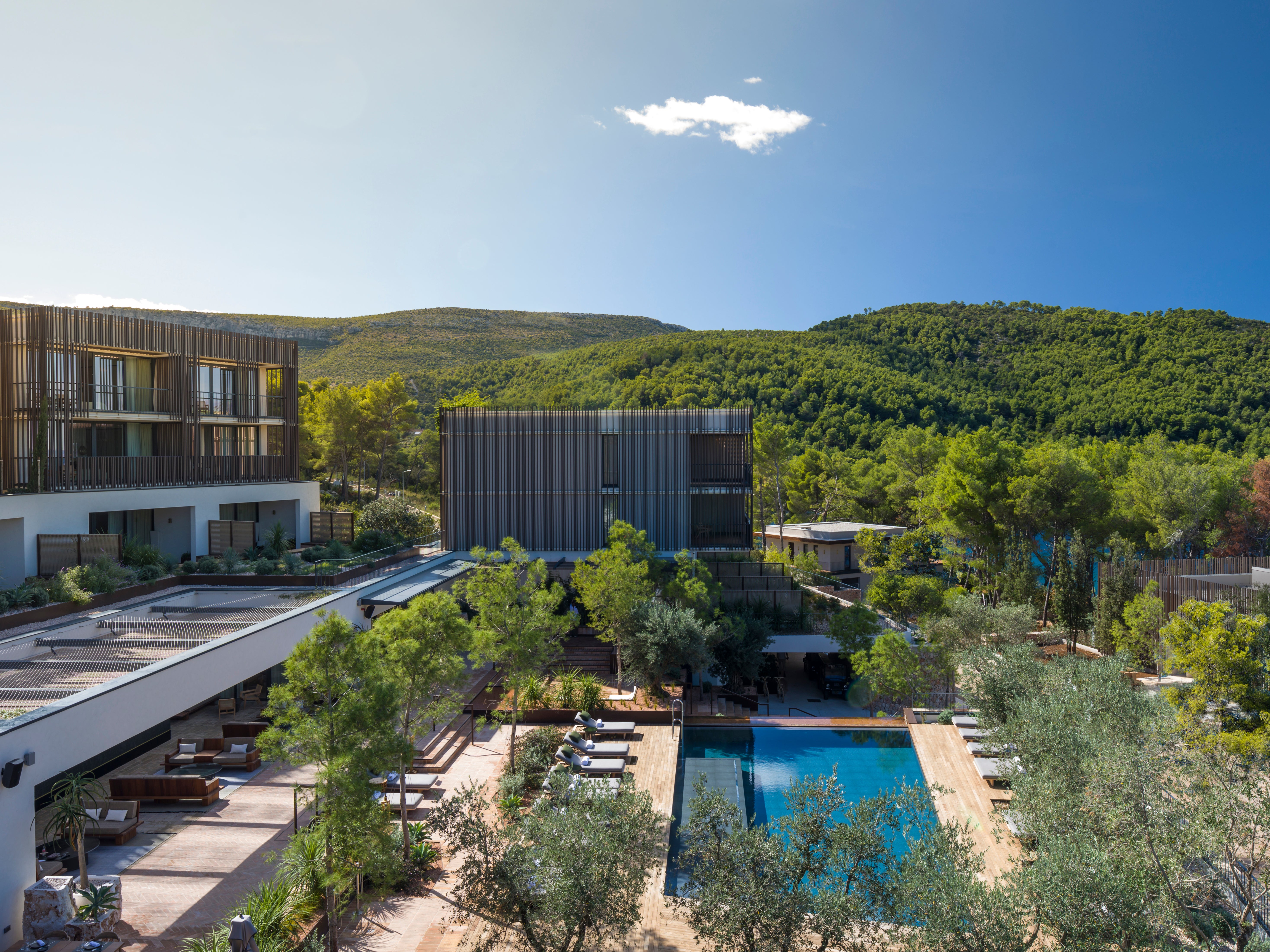 An exterior shot of Maslina Resort, Croatia
