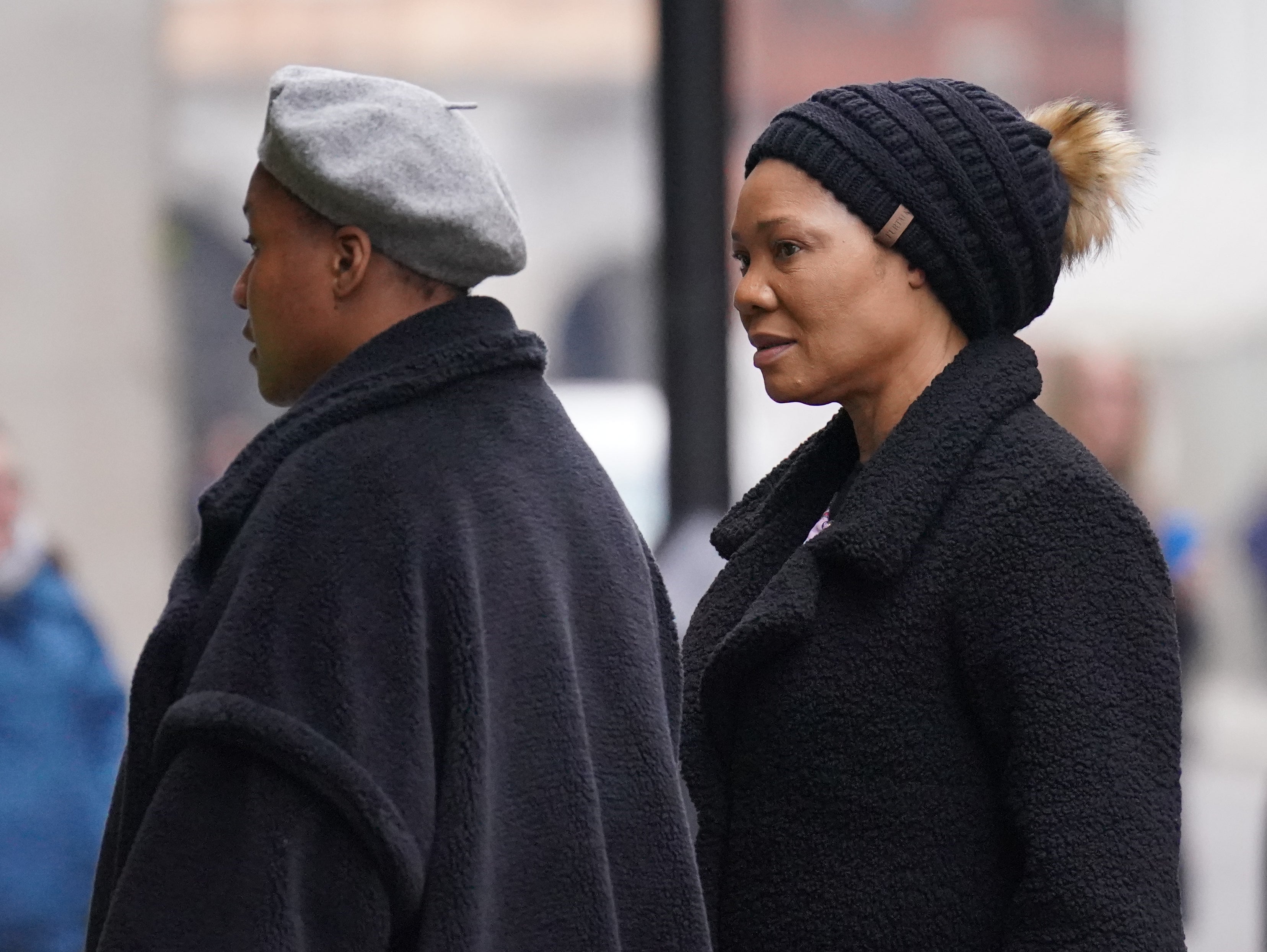 Beatrice Ekweremadu (left) and her daughter Sonia Ekweremadu, 25, outside the Old Bailey, in central London