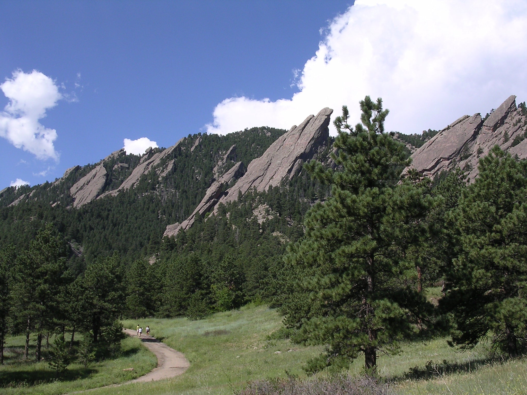 Boulder Flatirons mountain range is a great place for a hike