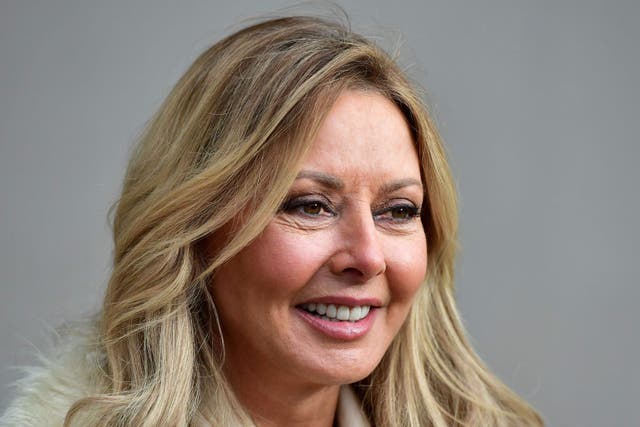 <p>Carol Vorderman has called on the women’s minister to resign in a Twitter row over the politician’s failure to appear at a committee on the menopause (Dominic Lipinski/PA)</p>