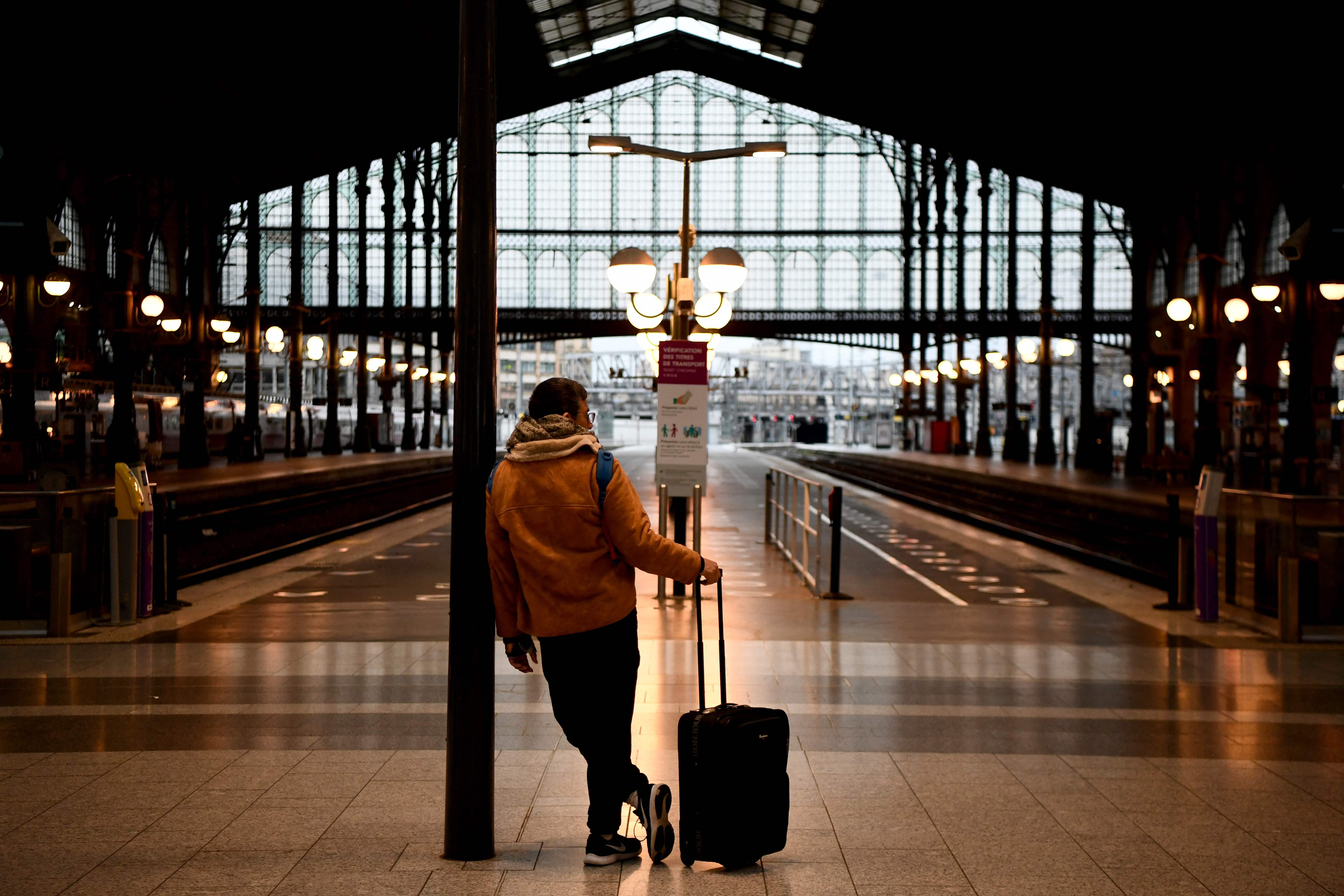 Gare du Nord was among the stations hit by strike action and protests