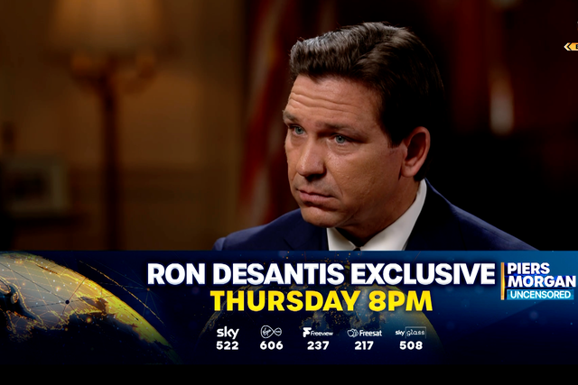 <p>Ron DeSantis was asked about his time at Guantanamo in an interview with Piers Morgan. </p>