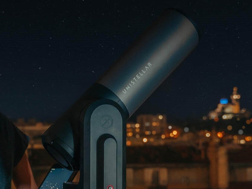 The Unistellar eQuinox 2 features software to eliminate light pollution, allowing people in towns and cities to view galaxies and planets