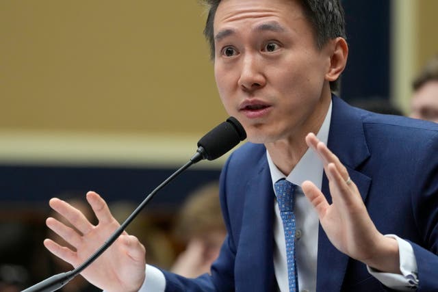 <p>TikTok chief executive Shou Zi Chew at the House Energy and Commerce Committee on Thursday</p>