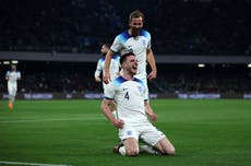 Italy vs England LIVE: Latest score and updates as Declan Rice goal puts Three Lions ahead