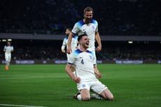 Italy vs England LIVE: Latest score and updates as Declan Rice goal puts Three Lions ahead