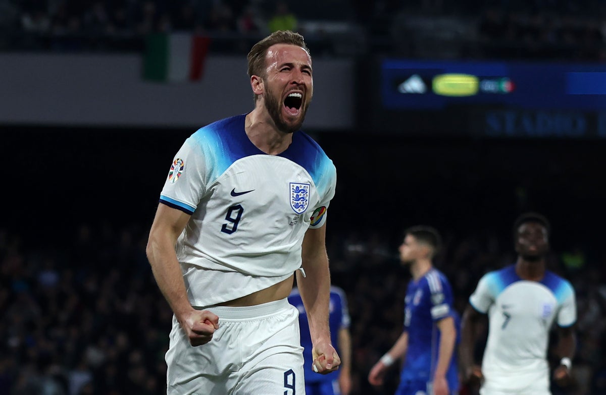 Italy vs England LIVE: Latest score and goal updates as Harry Kane breaks England record with penalty kick