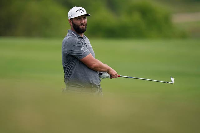 Jon Rahm kept his hopes of winning the WGC-Dell Technologies Match Play alive on Thursday (Eric Gay/AP)