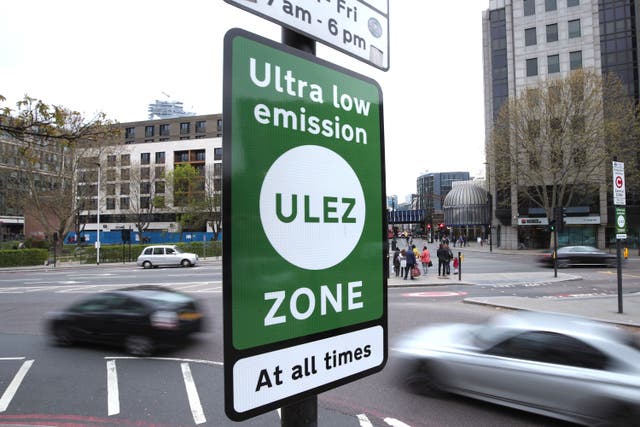 Nearly 700,000 car drivers in London face a daily £12.50 ultra low emission zone fee when the scheme expands, according to new analysis (Yui Mok/PA)