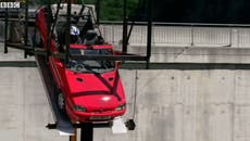 Freddie Flintoff ‘bungee jumps’ 540ft off dam in classic car in resurfaced Top Gear challenge
