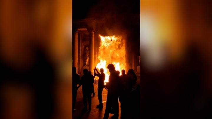 Bordeaux City Hall in France was set on fire on the day of the biggest protest yet