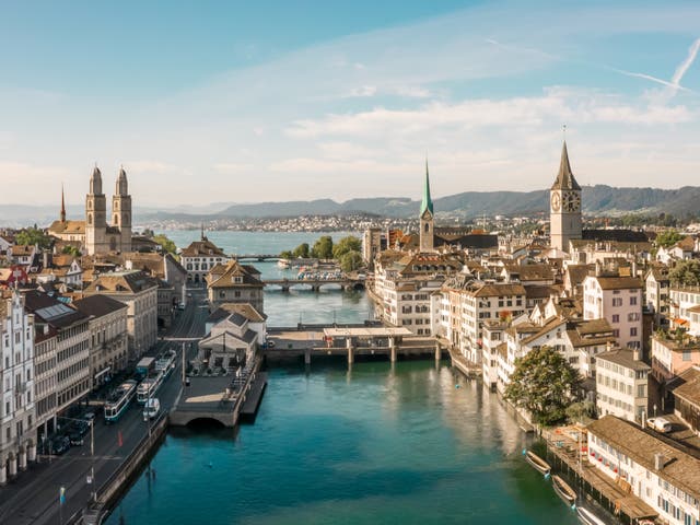 <p>The Zurich skyline, Switzerland</p>