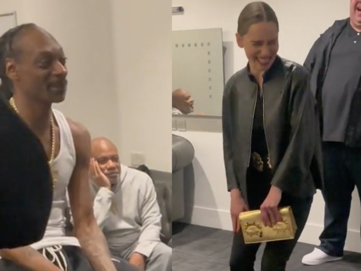 Snoop Dogg makes hilarious Game of Thrones reference as he meets Emilia Clarke