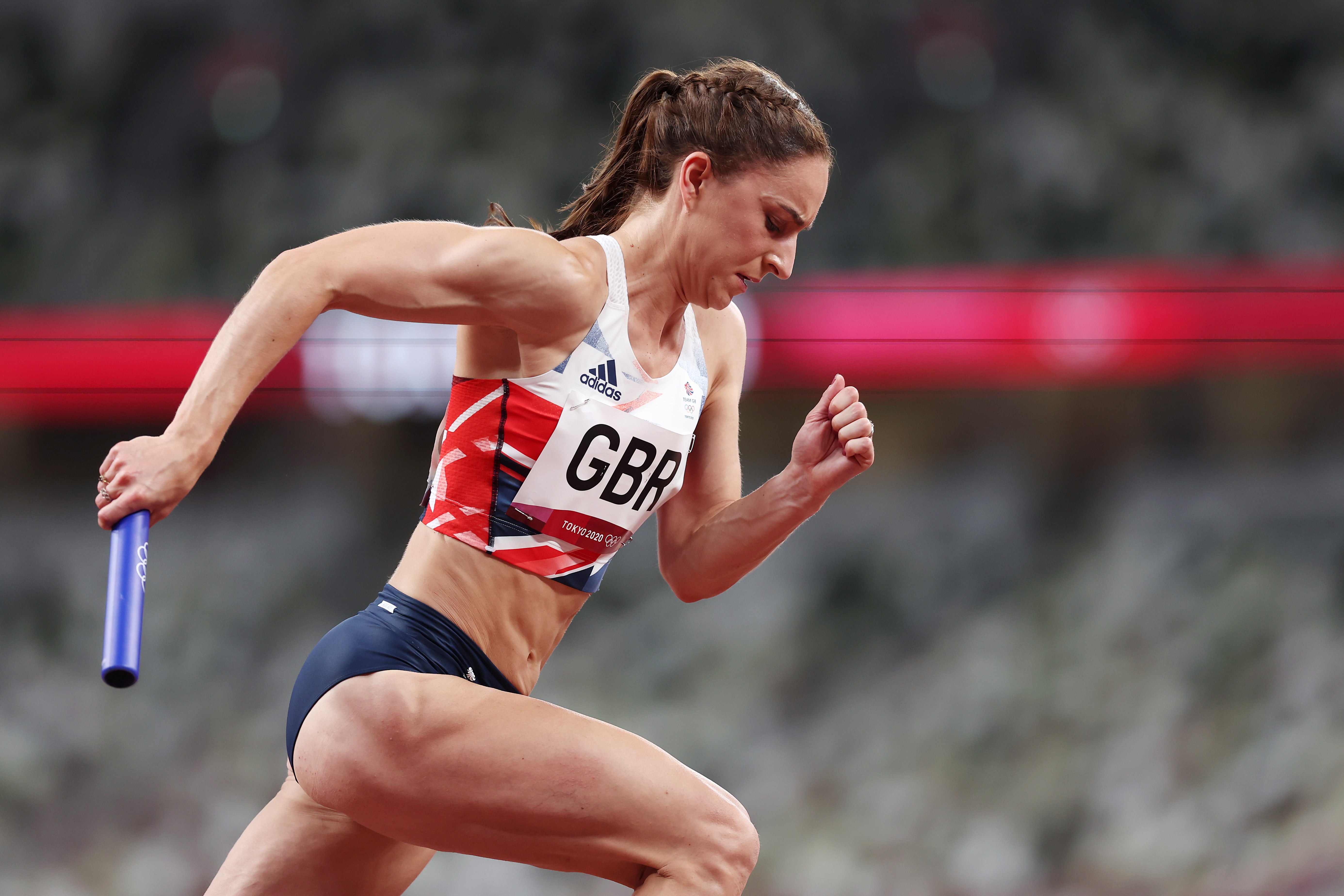 British runner Emily Diamond competing at the Tokyo Olympics