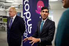 Rishi Sunak is winning his arm-wrestling contest with Boris Johnson