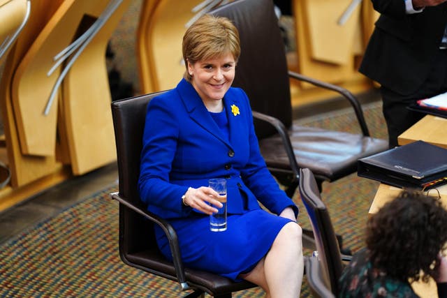 Nicola Sturgeon has carried out her final engagement as First Minister (Jane Barlow/PA)