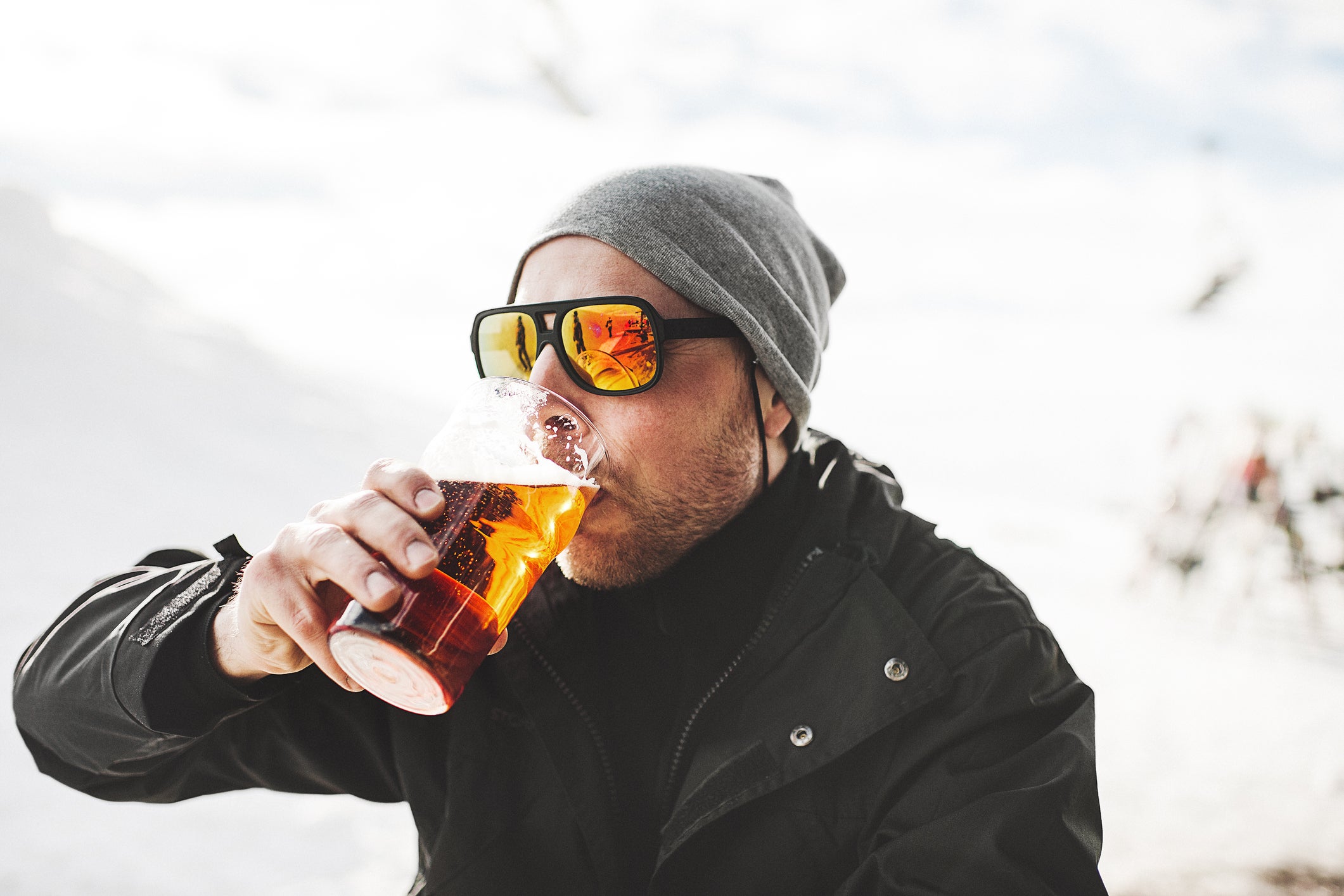 Alcohol is a common feature of ski holidays