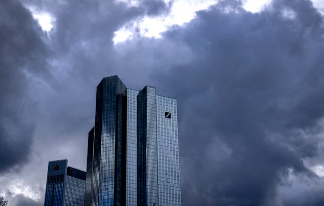<p>The headquarters of Deutsche Bank in Frankfurt on Friday</p>