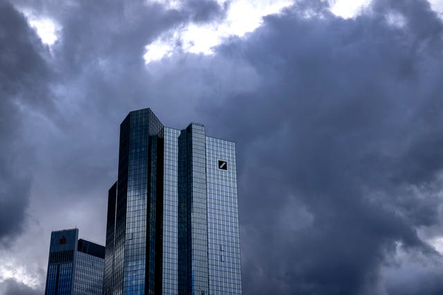 <p>The headquarters of Deutsche Bank in Frankfurt on Friday</p>
