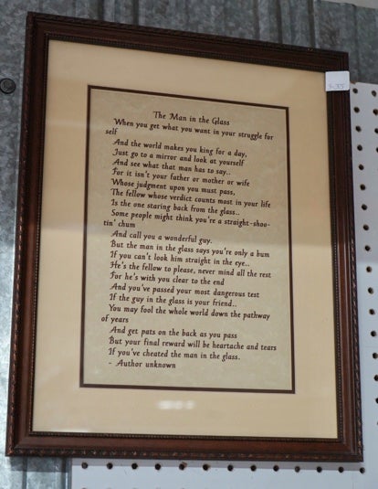A whole new meaning? A framed poem is perhaps more chilling in light of Murdaugh’s crimes