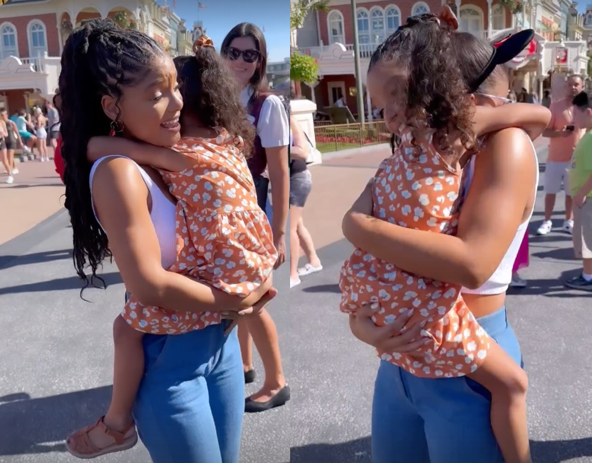 Little Mermaid star Halle Bailey shares emotional reaction to fan hugging her at Disney: ‘She won’t let go’