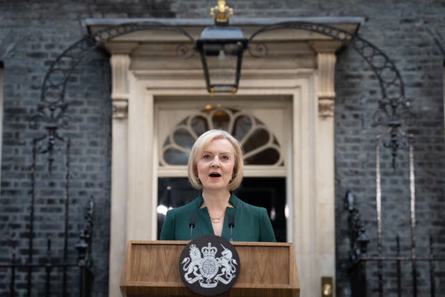 Former prime minister Liz Truss has reportedly nominated four people for peerages in her resignation honours (Stefan Rousseau/PA)