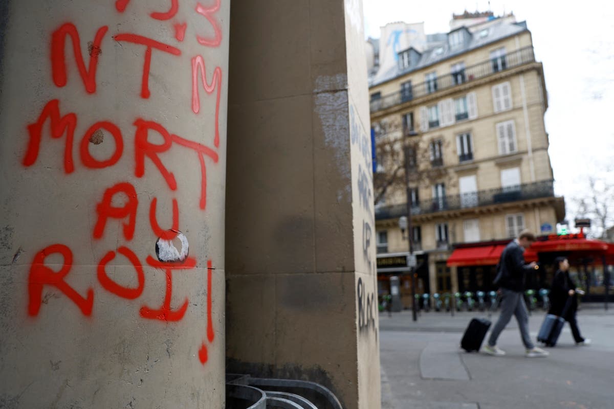 King Charles&rsquo; visit to France postponed as anti-Macron rioters scrawl &lsquo;death to the king&rsquo;