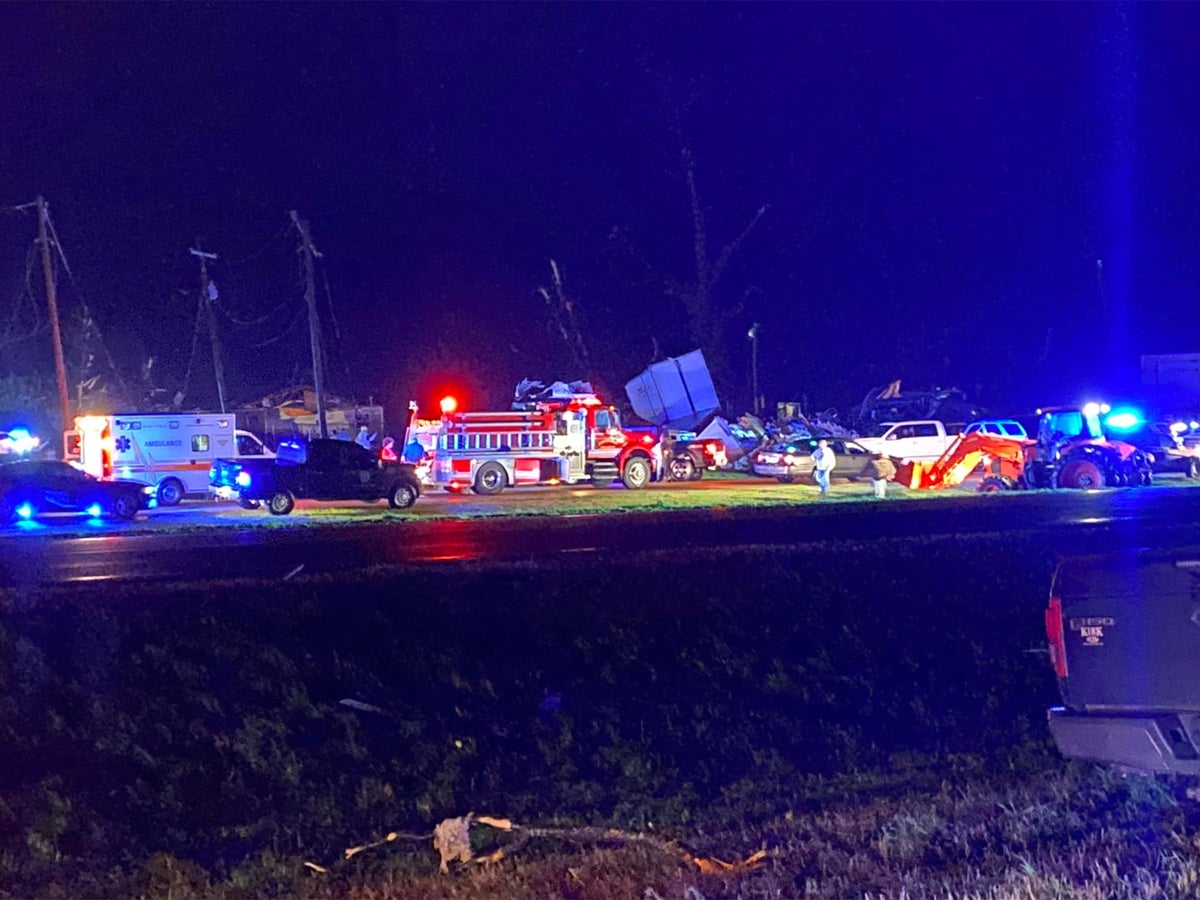 ‘Mile-wide’ tornado wipes out town of Rolling Fork and leaves at least 23 dead