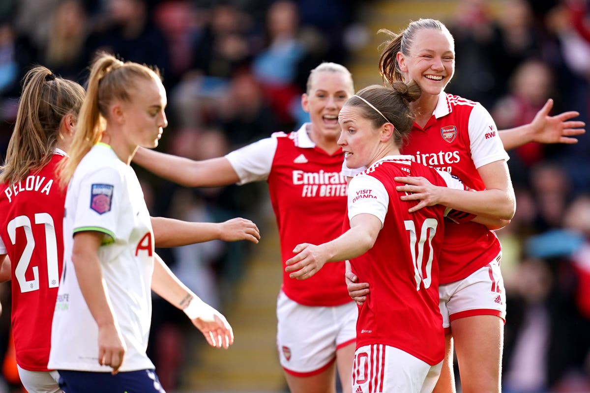 Arsenal thrash rivals Tottenham to boost Women&rsquo;s Super League title hopes
