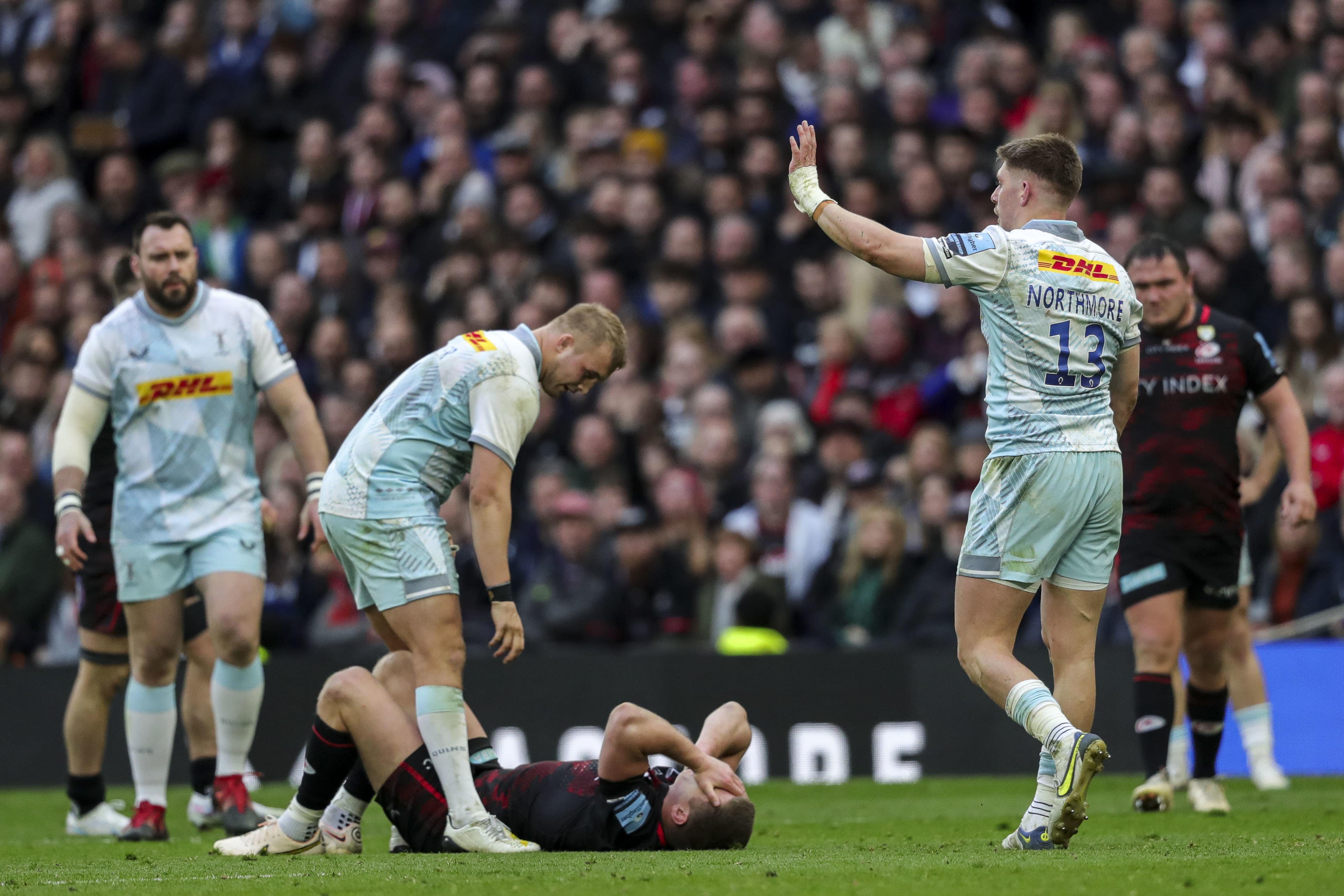 Owen Farrell was injured on Saturday (Ben Whitley/PA)