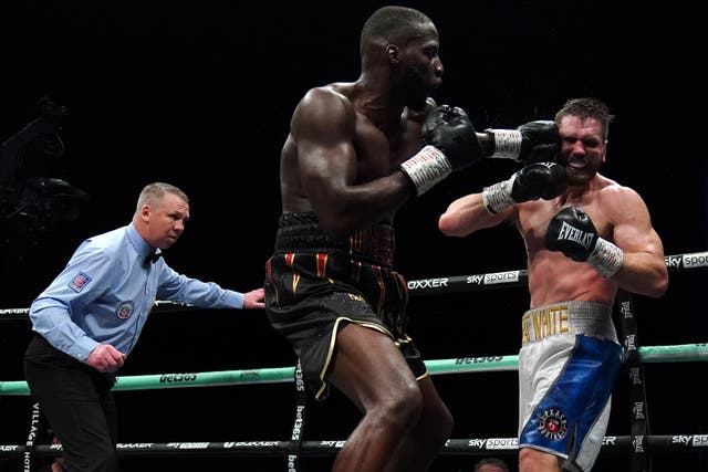 Lawrence Okolie defended his title (Peter Byrne/PA)