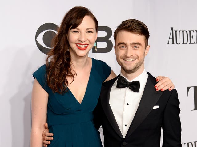 <p>Erin Darke and Daniel Radcliffe attend the 68th Annual Tony Awards at Radio City Music Hall on June 8, 2014</p>