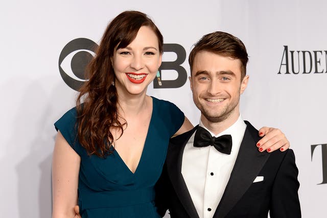 <p>Erin Darke and Daniel Radcliffe attend the 68th Annual Tony Awards at Radio City Music Hall on June 8, 2014</p>