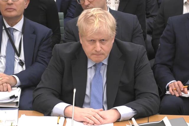 Boris Johnson told the Privileges Committee he saw attending leaving dos as ‘essential’ during the pandemic (House of Commons/UK Parliament/PA)