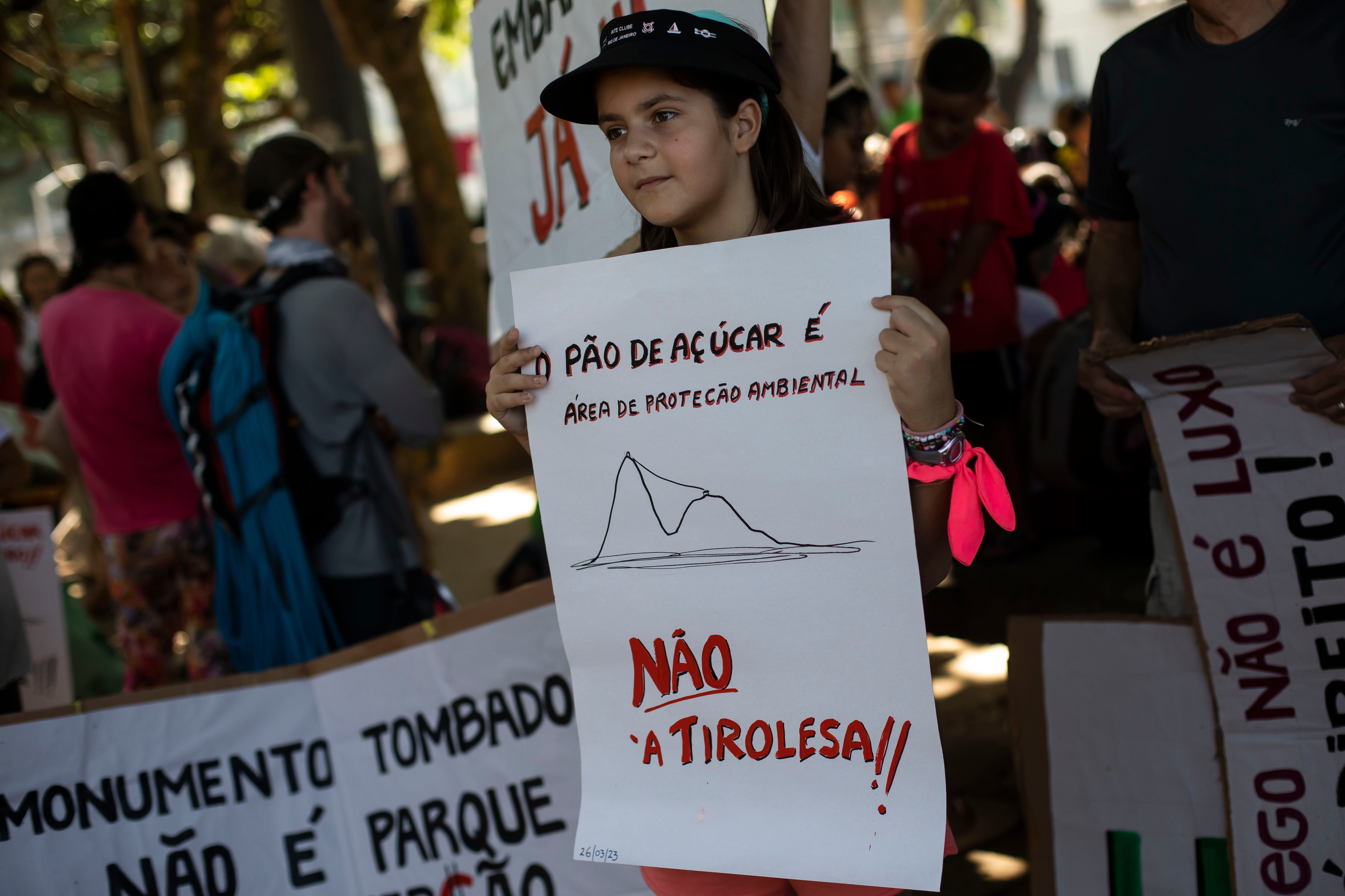 Brazil Sugar Loaf Mountain Protest
