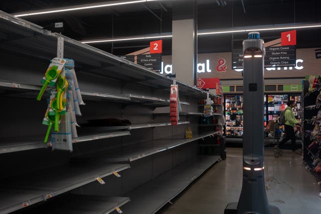 <p>The Giant Supermarket in the Fairmount neighbourhood of Philadelphia. Stores sold out after the news of a chemical leak affecting the Delaware </p>