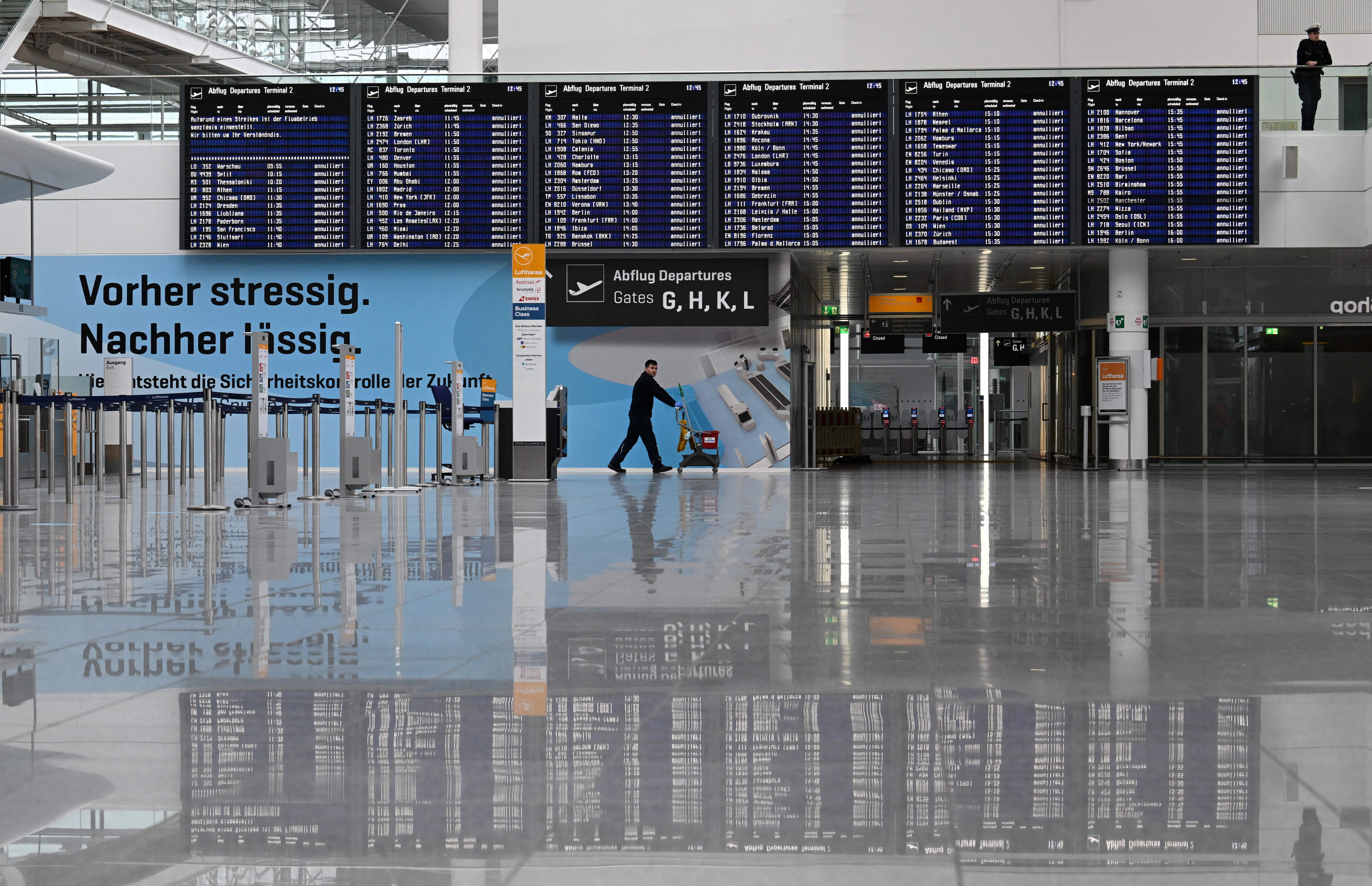 The Franz Josef-Strauss airport in Munich on 26 March 2023