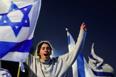 Israel protests – news: Tens of thousands demonstrate outside Knesset over Netanyahu’s judicial reforms