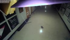 Moment Tornado rips through high school in Mississippi caught on CCTV