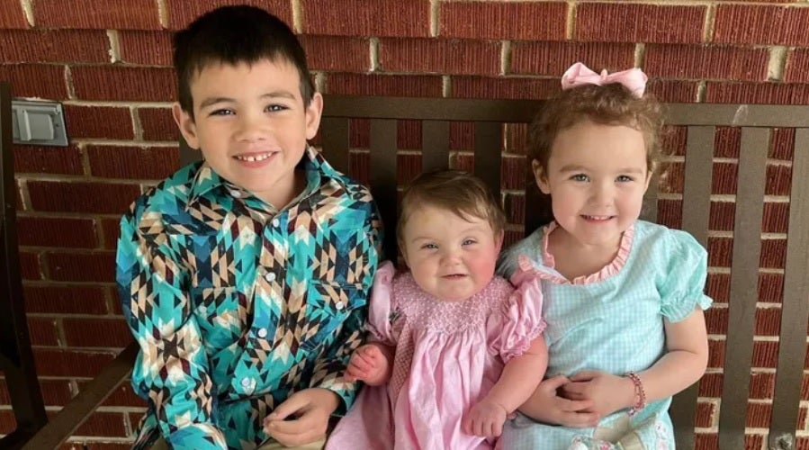 <p>Children of Ethan Herndon who lost life in Mississippi tornado on 24 March 2023 </p>