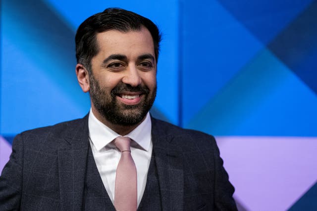 Humza Yousaf has been elected as the next SNP leader (Jane Barlow/PA)