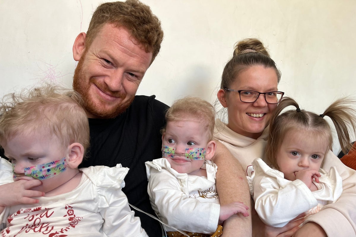 Premature triplets born weighing collective 2lb 13oz after ‘traumatic’ labour set two world records