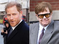 Prince Harry – latest news: Duke ‘lost friends’ over Mail stories, as Elton John’s ‘landline was tapped’