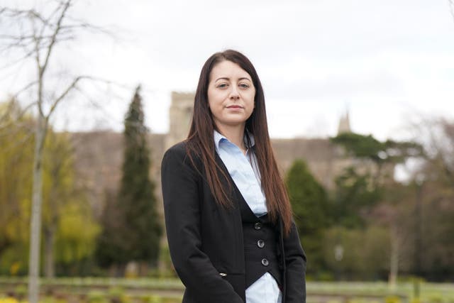 Victim Francesca Rowden outside Peterborough Crown Court, Cambridgeshire, after David Glover was jailed for 20 months for five counts of voyeurism. (Joe Giddens/PA)