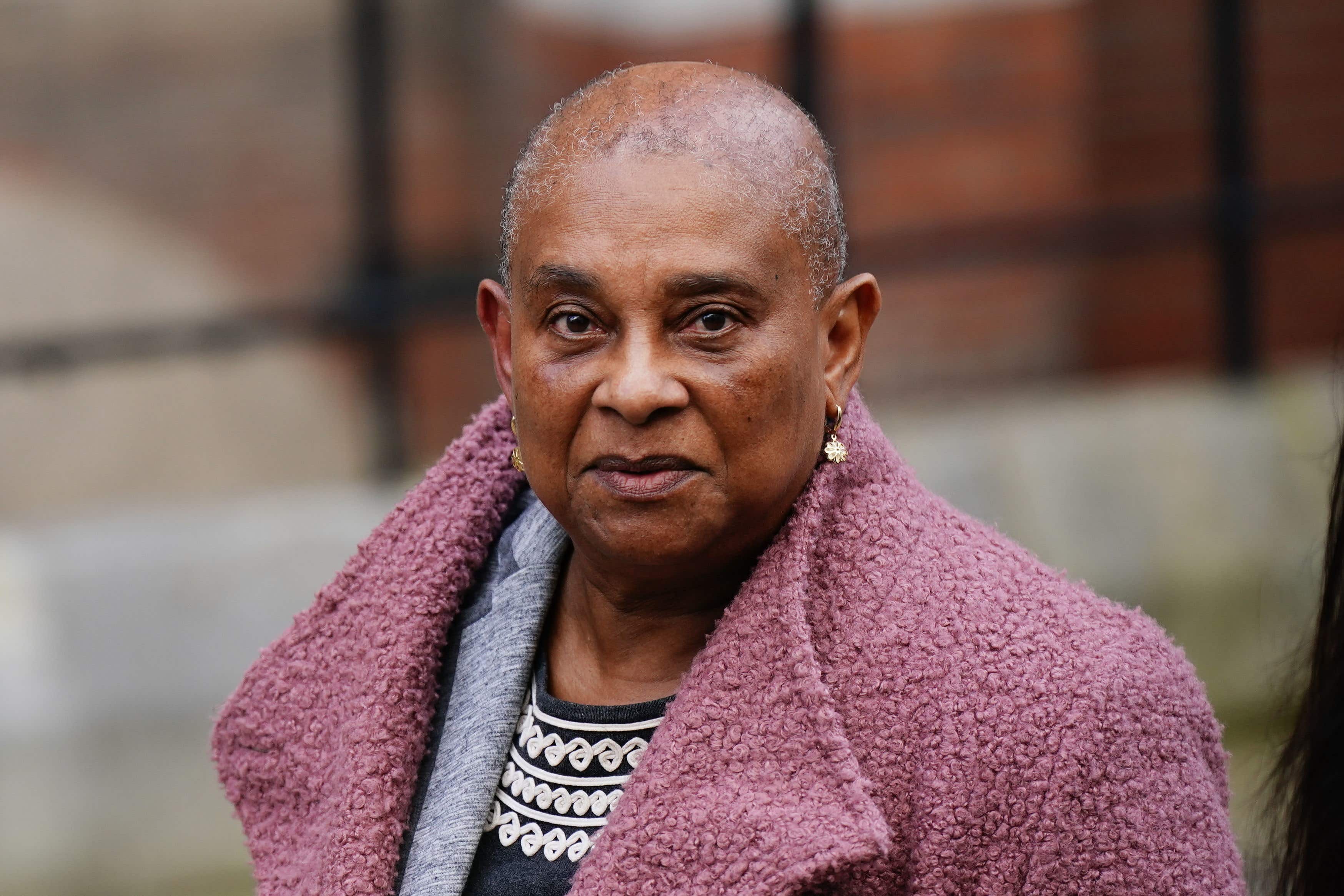 Baroness Lawrence leaves the Royal Courts Of Justice