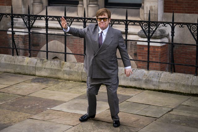 Sir Elton John leaves the Royal Courts Of Justice (Aaron Chown/PA)