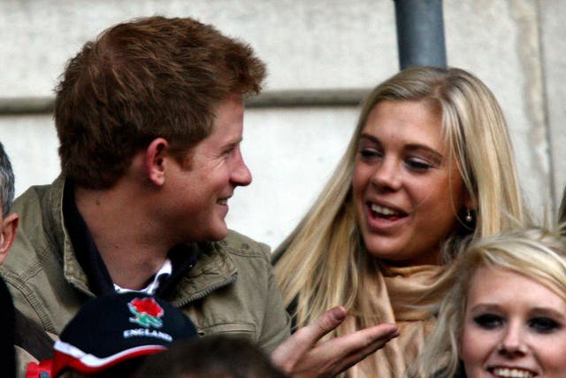 <p>Harry (left) and Chelsy Davy (right) </p>