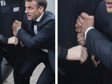 Recent viral images appearing to show French President Emmanuel Macron at riots could easily be spotted as fakes by looking at the hands