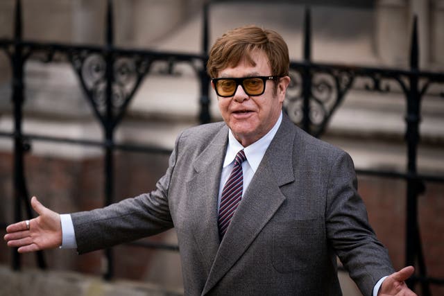 <p>Sir Elton John attended the preliminary hearing at the Royal Courts Of Justice on Monday</p>